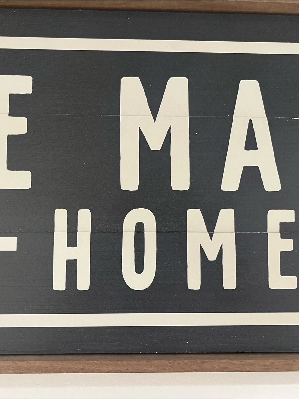 Black & Cream 'Home' Wall Sign - Personalized Style